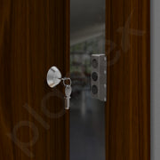 Plantex Heavy Duty Tri Bolt Lock with Key & Knob for Main Door/Suitable on Single Door for Home,Office,Hotel - Pack of 1 (Matt)
