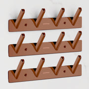 Plantex Wall Hooks for Hanging Cloth/Stainless Steel Towel Hangers/Bathroom Robe Hooks/Door Hangers/Square Wall Hook/Hook Rail for Hanging Keys - 4 Hooks (Pack of 3, PVD Rose Gold)