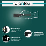 Plantex Mortise Door Lock for Main Door with 3 Computerised Keys/Door Handle Lock for Bedroom, Durable Brass Build/ 3 Years of Warranty(7095 - Black Finish)