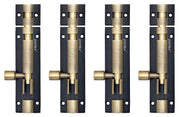 Plantex Stainless Steel 4 inch Tower Bolt/Tower Bolt for Home,Offices Doors and Windows/Tower Bolt for Main Door/Door Latch/Kundi/Chitakini/Door Latch for Windows - Pack of 4 (Brass Finish, 4 inch)