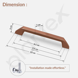Plantex Cabinet Handle/96mm Handle for Cabinet/Wardrobe/Kitchen Handle/Door Pull-Push Handle for Home/Office - Pack of 1 (Rose Gold)