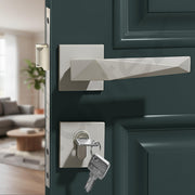 Plantex Mortise Door Lock for Home/Main Door Lock Set/Mortice Lock Set with Brass Lock Body & Cylinder (7129, Satin White)