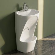 Plantex Wudu Basin/Ceramic Ablution with Leg Wash/Premium One Piece Basin/Free Standing Pedestal Basin for Bathroom (34x24x18 inch - White)