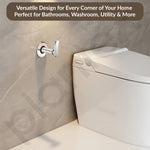 Plantex Concealed Stop Cock/15mm Pure Brass Concealed Stop Valve Tap for Bathroom with Teflon Tape & Brass Adjustable Wall Flange – (Star, Chrome)