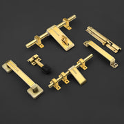 Plantex Stainless Steel Door Kit for Single Door/Door Accessories (10-inch Al-Drop,8-inch Latch,2 Handles,7-inch Tower Bolt and 4-inch Door Stopper-(Brass Antique & Gold)
