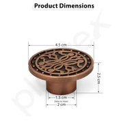 Plantex Knobs for Drawer/Round Drawer Knobs/Knobs for Cabinets/Pull-Push Knobs for Kitchen/Bedroom Drawer - Pack of 1 (DTK-301, Copper Antique)