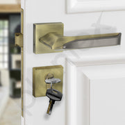 Plantex Premium Door Lock with 3 Years of Warranty/Main Door Lock for Home/Mortise Lock for Door - Main Door Lock Set (7082 - Brass Antique/Satin Black Matt)