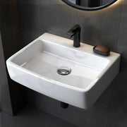 Plantex Ceramic Wall Hung Basin/Washbasin for Bathroom/Wall Mounted Wash Basin/Sink for Living Room (Bolton, White)