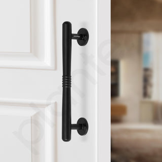 Plantex 8 Inch Main Door Handle/Stainless Steel Pull-Push Handle for Main Door/3 Years Warranty Pack of 1 (S-142, Black)