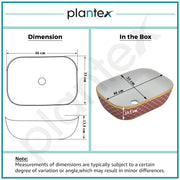 Plantex Ceramic Washbasin for Bathroom/Table Top Wash Basin/Countertop Vessel Sink Basin - Indo-European Collection - (NC-104,18 x 13 x 5 Inch)