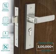 Plantex Heavy Duty Mortise Door Lock - Main Door Lock Set with 3 Keys/Door Stopper/Kickdown Stop/Stainless Steel 4 inch Tower Bolt - (Combo)