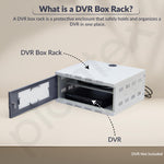 Plantex CCTV/NVR/DVR Cabinet Box/Network Rack/cctv box cabinet with Lock and Keys/Server rack with Power Socket - 3U+, (White) Transparent Glass Door dvr box for cctv