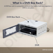 Plantex CCTV/NVR/DVR Cabinet Box/Network Rack/cctv box cabinet with Lock and Keys/Server rack with Power Socket - 3U+, (White) Transparent Glass Door dvr box for cctv