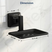 Plantex 304 Grade Stainless Steel Soap Holder for Bathroom/Soap Dish/Soap Stand/Bathroom Accessories - Squaro (Black)