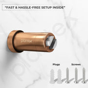 Plantex Stainless Steel Wall-Mounted Magnetic Door Stopper/Door Catcher for Wooden Door/Stops for Door - Pack of 1 (PVD Rose Gold)