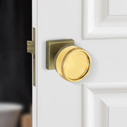 Plantex Heavy Duty Door Lock – Bathroom Door Lock/Mortise Keyless Knob Handle Set for Home/Bathroom/Store Room/Balcony/Office with Baby Latch (604 - PVD Gold and Brass Antique)