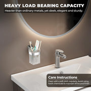 Plantex Tumbler Holder For Bathroom/Pure Brass Toothbrush Holder/Toothpaste/Razor Holder/ Bathroom Accessories - Pack of 1 (APS-ASC-03, Chrome)