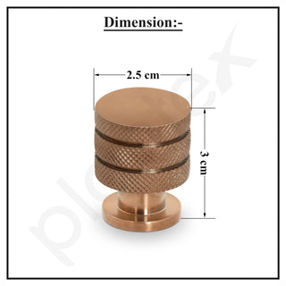 Plantex Knobs for Drawer/Drawer Knobs/Cabinet Knobs/Drawer knobs Handle/Pull-Push Knobs for Home/Office Drawers - Pack of 3 (Rose Gold)
