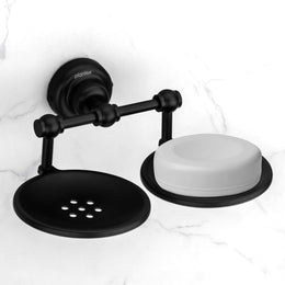 Plantex 304 Grade Stainless Steel Double Soap Holder Stand for Bathroom and Wash Basin/Bathroom Accessories - Skyllo (Black )