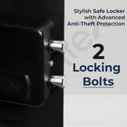 Plantex 106 Ltr. Safe Locker For Home/Digital Locker/Electronic Safety Locker with Master & User Dual Code Access with Emergency Key/2 Years Warranty By Plantex (Black)