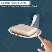 Plantex Rich Brass Unique Soap Holder for Bathroom/Wall Mounted Soap Holder/Soap Stand/Bathroom Accessories - (Chrome)