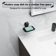 Plantex Soap Holder for Bathroom/304 Grade Stainless Steel Soap Case/Single Soap Dish/Soap Stand/Bathroom Accessories - Pack of 1 (PMB-2403, Z-Black)