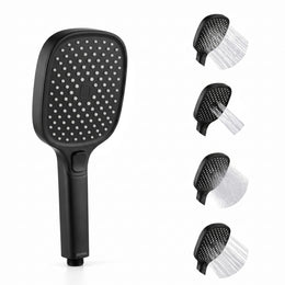 Plantex Hand Shower for Bath/4 Mode Multifunctional Shower/ABS Plastic Silicone Handheld Shower/Easy Mode Switching – (Black, APS-H592)