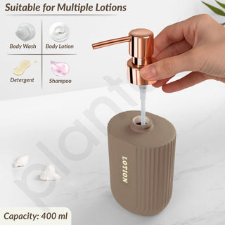 Plantex Ceramic Bathroom Set - Soap Holder for Bathroom/Liquid Soap Dispenser/Tumbler Holder/Toothbrush Holder - 3 Pcs Set