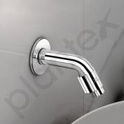 Plantex Brass Bib Cock for Bathroom/Wall Mount Tap for Wash Basin with Teflon Tape & Wall Flange - Pack of 1 (7101, Chrome)