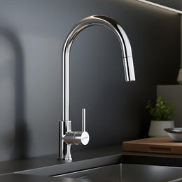 Plantex Pull-Down Kitchen Sink Tap/304 Stainless Steel Sink Tap for Kitchen Basin with 360? Swivel Spout/Kitchen Sink Faucet- (1062, Chrome)