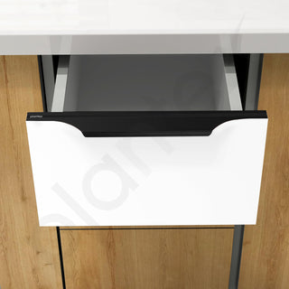 Plantex Profile Handle for Kitchen Cabinet/16 Inch Alluminium Drawer Profile Handle/Wardrobe Pull Handle for Home/Office/Hotel - Pack of 5 (Black)