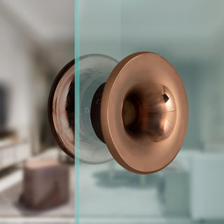 Plantex Heavy Duty Glass Door Handle/100 mm Main Glass Door Knob Handle/Pull-Push Knob for Glass Door Handle - Pack of 1 (PVD Rose Gold)