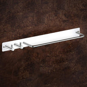 Plantex Stainless Steel Single Towel Rod with Hooks for Bathroom/Towel Stand for Kitchen/Towel Hanger/Hook Rail/Bathroom Accessories (Chrome)