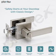 Plantex New Age Bathroom Door Locks/Key-Less Door Lock Set for Bedroom/Balcony/Office/Storeroom - Reversible Design (Satin Finish, 30mm to 50mm Door Range)