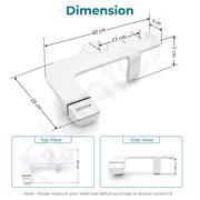 Plantex Bidet Seat Attachment for Western Toilet/Dual Nozzle Toilet Bidet Sprayer/Front & Rear Wash/Adjustable Water Pressure/Non-Electric Hygienic Toilet Attachment - White