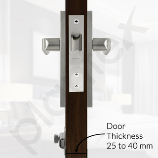 Plantex Heavy Dut Bathroom Door Lock/Mortise 8inch Keyless Plate Handle Set for Home/Bathroom/Store Room/Balcony/Office with Baby Latch (8110, Matt)