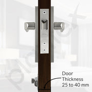 Plantex Heavy Dut Bathroom Door Lock/Mortise 8inch Keyless Plate Handle Set for Home/Bathroom/Store Room/Balcony/Office with Baby Latch (8110, Matt)