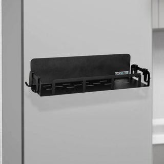 Plantex GI Steel Magnetic Refrigerator Shelf with Hook/Magnetic Shelf for Fridge/Spice Rack for Kitchen/Shelf for Bathroom/Bathroom Organiser - Pack of 1 (Black)