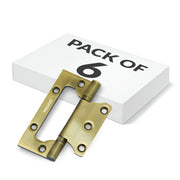 Plantex Stainless Steel Butterfly Hinges for Door/4 Inch x 14 Gauge Hinge/2.5 mm Door Hinge for Home/Office/Hotel/Non-Mortise Hinges - Pack of 6 (Brass Antique)