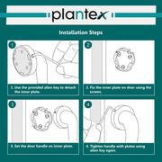 Plantex Polo 14-Inch Pull Handle For Glass/Wooden And Metal Doors (Rich Rose Gold Finish - Big) - 3 Years Warranty
