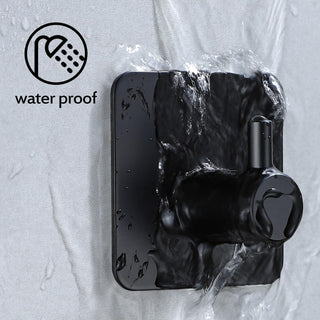 Plantex Wall Mount Hooks/Self Adhesive GI Steel Waterproof Hooks/Wall Hanger Hook/Towel/Sticker Hooks for Walls - Pack of 2 (Black)