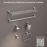 Plantex Towel Rack for Bathroom/Pure Brass Towel Holder/24 Inch Towel Stand/Towel Bar/Bathroom Accessories - Pack of 1 (APS-ASC-13, Chrome)