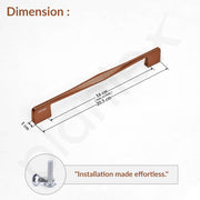 Plantex Cabinet Handle/160mm Handle for Drawer/Wardrobe/Kitchen Handle/Pull-Push Handle for Home/Office - Pack of 1 (Rose Gold)