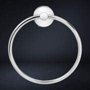 Plantex Stainless Steel Napkin Ring for Wash Basin/Towel Holder for Bathroom/Towel Hanger/Bathroom Accessories (Chrome/Round) - Pack of 3