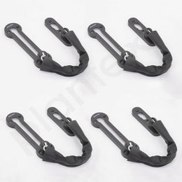 Plantex Door Chain Lock for Main Door/Door Safety Chain/Door Chain Latch/Door Lock for Kids Safety/Chain Lock for Door with Rubber Grip - Pack of 4 (Matt Grey)