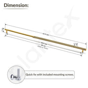Plantex Stainless Steel & Aluminium Cabinet Handle/600mm Wardrobe Door Handle/Cupboard Pull-Push Handles for Home/Office - Pack of 1 (Brass Antique & Gold)
