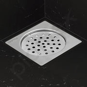 Plantex 304 Grade Stainless Steel Bathroom Drain Cover/Floor Drain Jali for Bathroom/Drainage Cover (5x5 inches) - (BH-1101, Chrome)