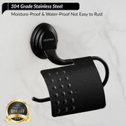 Plantex 304 Grade Stainless Steel Toilet/Tissue Paper Holder Stand for Washroom/Bathroom Accessories - Cubic (Black)