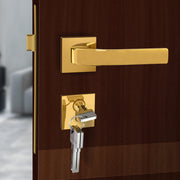 Plantex Triple Security Door Lock for Home/Main Door Lock Set with 3 Years of Warranty/Mortise Lock for Door with Brass Lock Body & Cylinder(7107 - Gold)