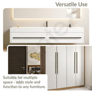 Plantex Cabinet Handle/Kitchen Cabinet Door Handle/Wardrobe/600 mm Cupboard Handle/Door Pull-Push Handle for Home/Office - Pack of 2 (Satin)